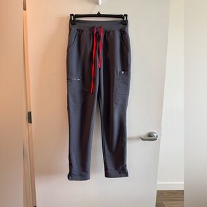 Figs Gray High Waisted Yola Skinny Scrub Pants